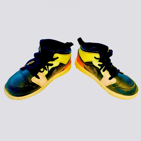 Nike Air Jordan 1 Mid SE PS Glow in the Dark AV5173-076 Toddler Size US 10 C - Picture 6 of 9